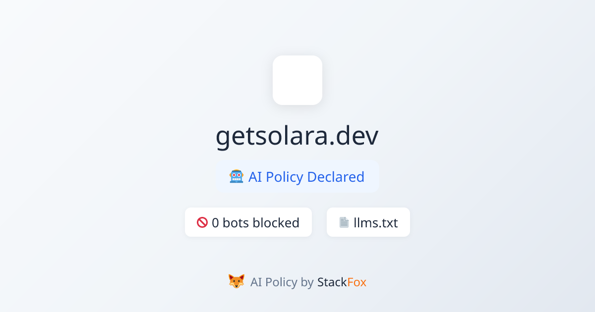 getsolara.dev robots.txt & AI Policy Analysis | Does Getsolara Block AI ...