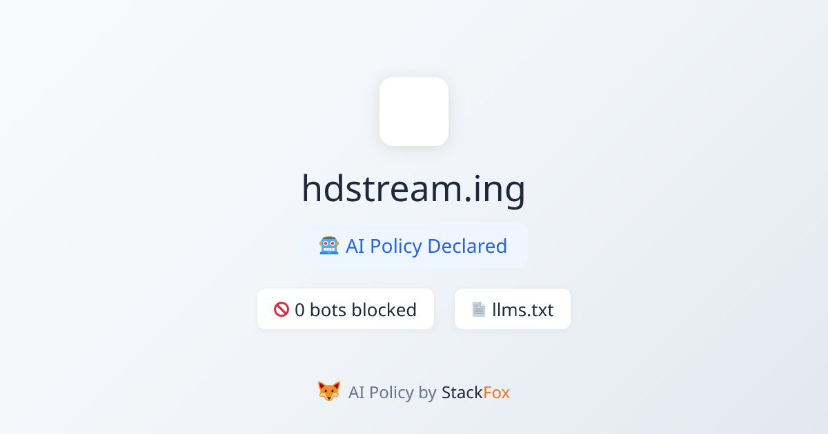 hdstream.ing robots.txt & AI Policy Analysis | Does Hdstream Block AI ...